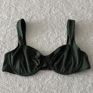 Women’s Sparkly Green Underwire Bikini Top